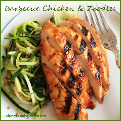 bbq chicken and zoodles recipe